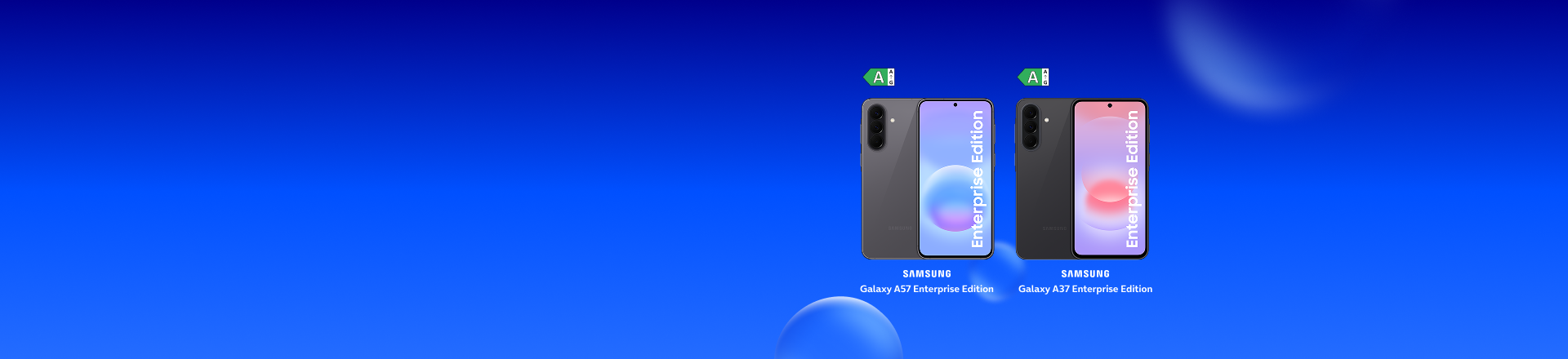 Abbildung von Samsung Galaxy A37 und A57 Enterprise Edition